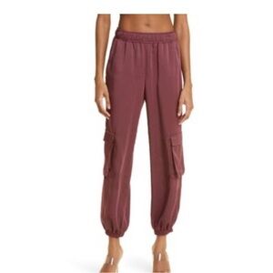 Women's Burgundy Cargo Pants